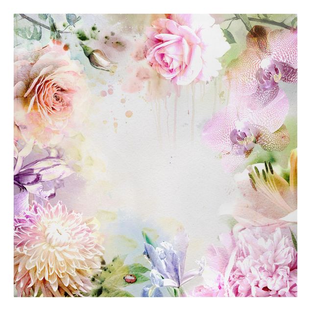 quadros de flores Watercolour Flower Mix Pastel