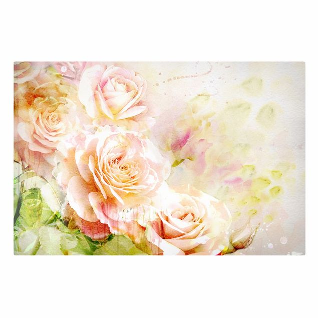 Quadros florais Watercolour Rose Composition