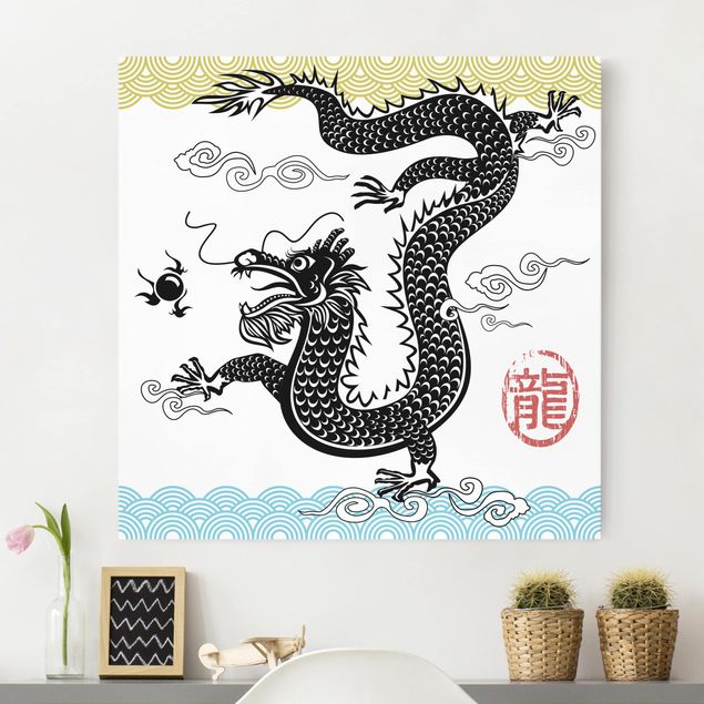 Quadros dragões Asian Dragon
