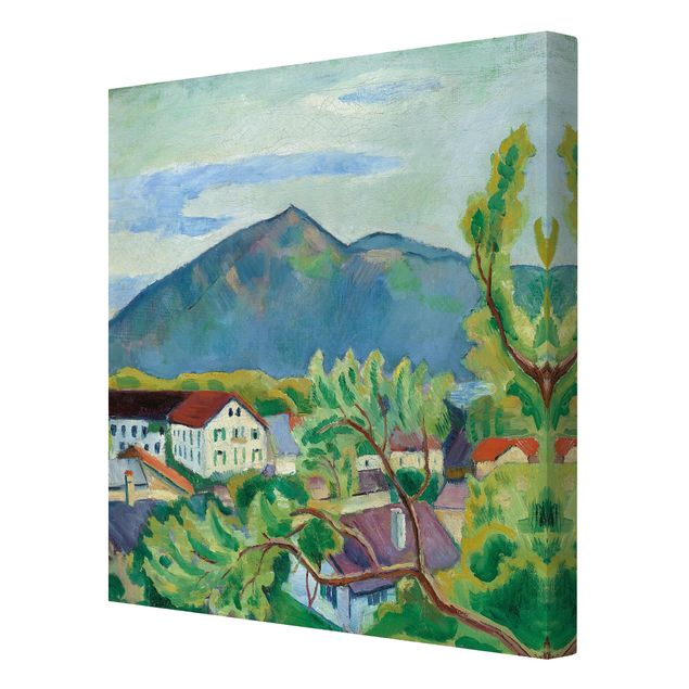 quadro com paisagens August Macke - Spring Landscape in Tegernsee
