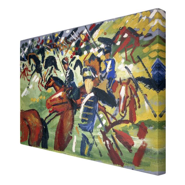 Quadros famosos August Macke - Hussars On A Sortie