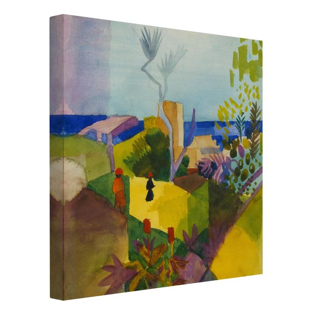 Quadros por movimento artístico August Macke - Landscape By The Sea