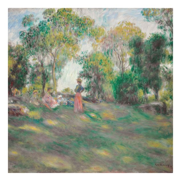 Telas decorativas cidades e paisagens urbanas Auguste Renoir - Landscape With Figures