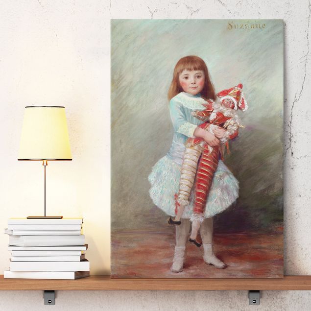 decoraçao para parede de cozinha Auguste Renoir - Suzanne with Harlequin Puppet