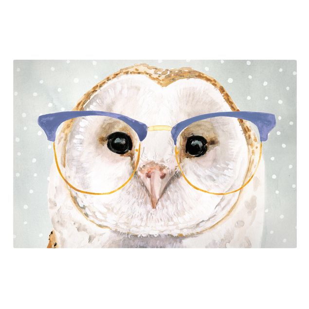 quadros para parede Animals With Glasses - Owl