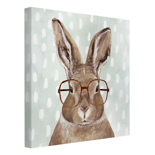 quadro animal Animals With Glasses - Rabbit