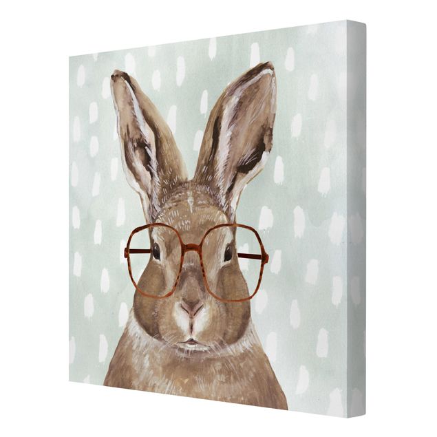 quadros para parede Animals With Glasses - Rabbit