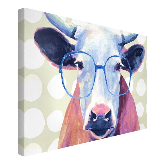 quadro animal Animals With Glasses - Cow