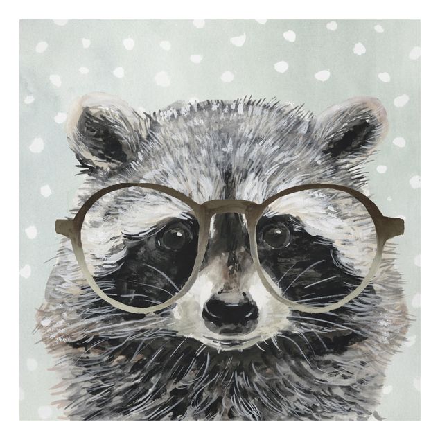 Quadros animais Animals With Glasses - Raccoon