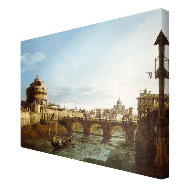 Quadros por movimento artístico Bernardo Bellotto - View of Rome looking West