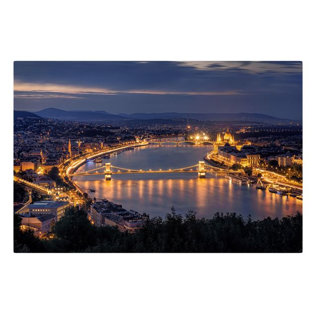 quadros azuis View Of Budapest