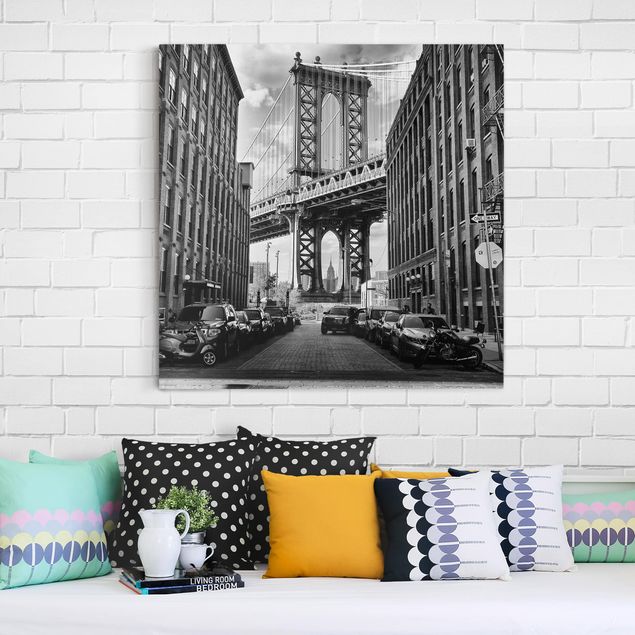 Telas decorativas Nova Iorque Manhattan Bridge In America