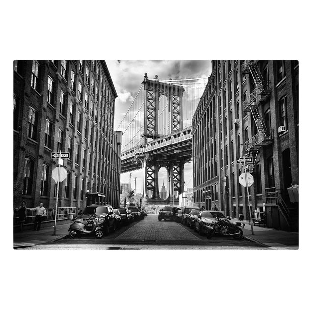 Telas decorativas cidades e paisagens urbanas Manhattan Bridge In America