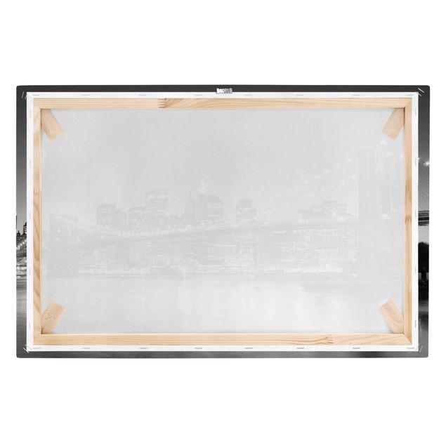 quadros preto e branco para decoração Brooklyn Bridge in New York II