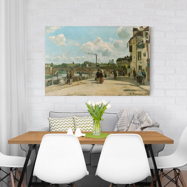 Quadros movimento artístico Pontilhismo Camille Pissarro - View Of Pontoise