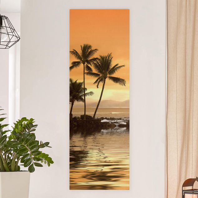 Telas decorativas pôr-do-sol Caribbean Sunset I