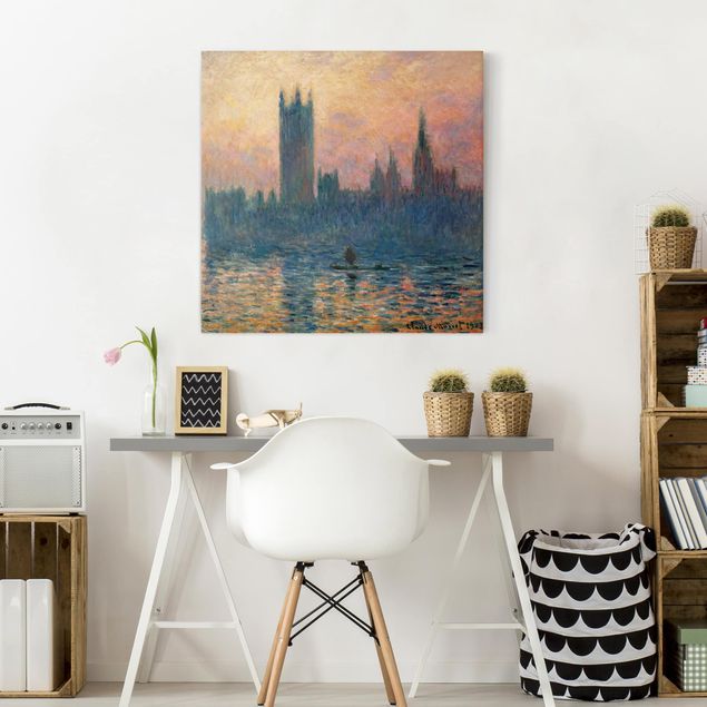 Quadros Londres Claude Monet - London Sunset