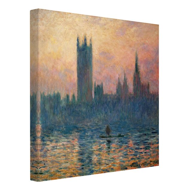 Telas decorativas pôr-do-sol Claude Monet - London Sunset