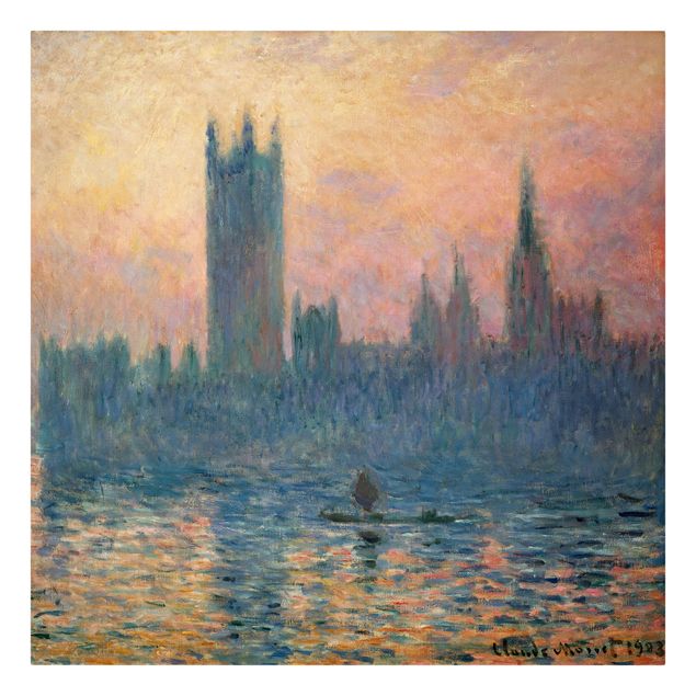 Telas decorativas Londres Claude Monet - London Sunset