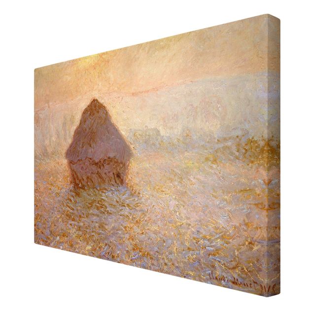 Telas decorativas paisagens Claude Monet - Haystack In The Mist