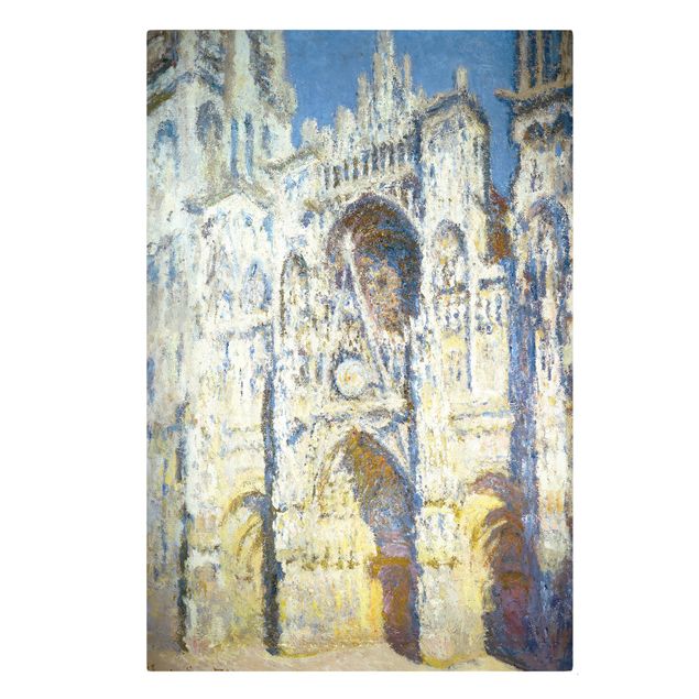 Telas decorativas réplicas de quadros famosos Claude Monet - Portal of the Cathedral of Rouen