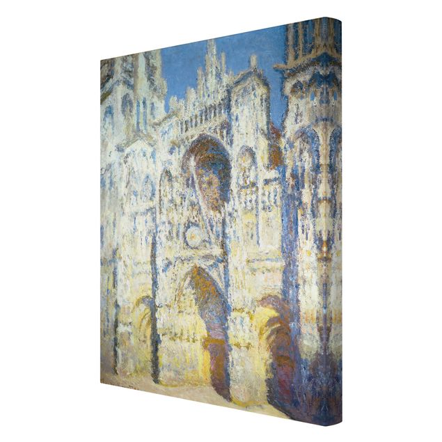 Telas decorativas cidades e paisagens urbanas Claude Monet - Portal of the Cathedral of Rouen
