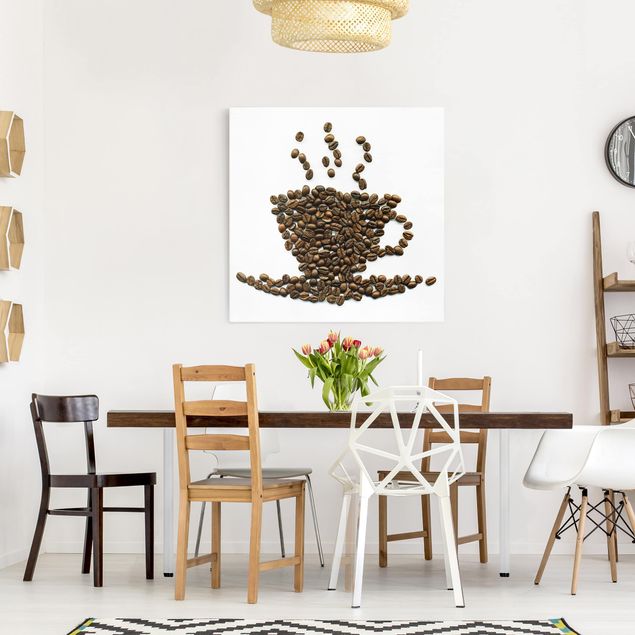 quadros modernos para quarto de casal Coffee Beans Cup