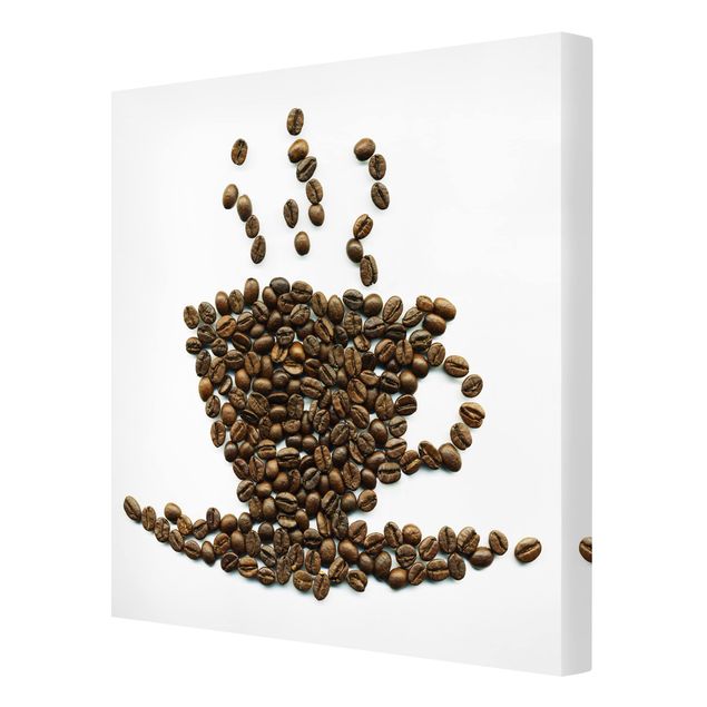 telas decorativas para paredes Coffee Beans Cup