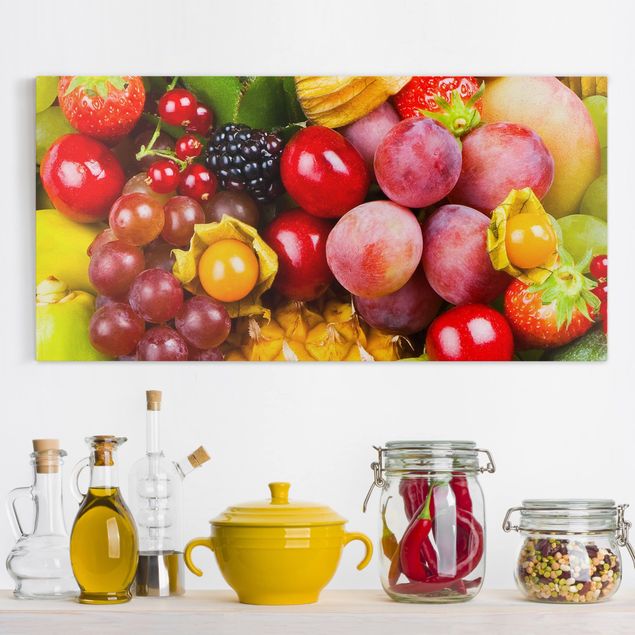 decoraçao para parede de cozinha Colourful Exotic Fruits