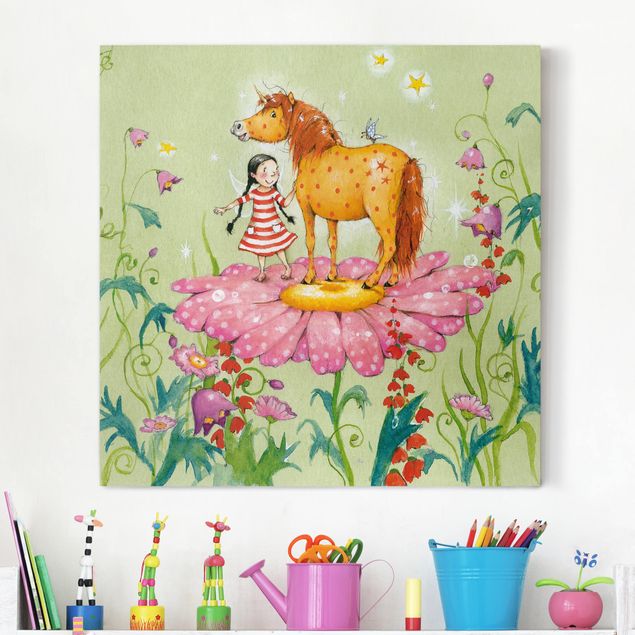 decoração para quartos infantis The Magic Pony On The Flower