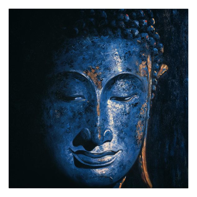 quadro em tons de azul Delhi Buddha