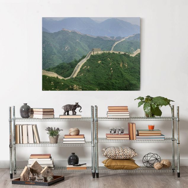 Telas decorativas montanhas The Great Wall Of China In The Open