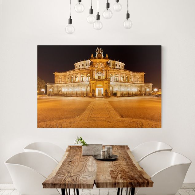 Telas decorativas cidades e paisagens urbanas Dresden Opera House