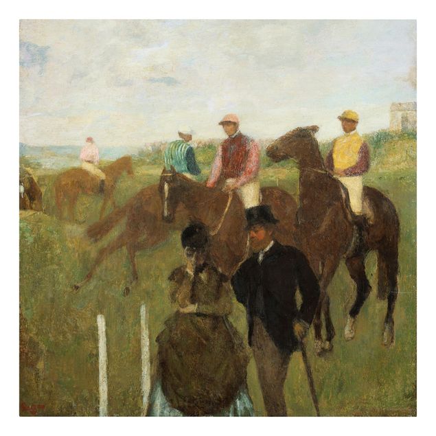 Telas decorativas réplicas de quadros famosos Edgar Degas - Jockeys On Race Track