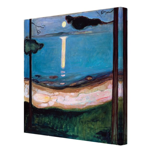 Telas decorativas réplicas de quadros famosos Edvard Munch - Moon Night