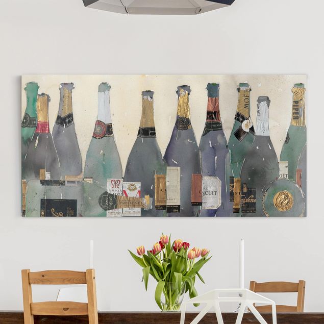 quadros decorativos para sala modernos Uncorked - Champagne