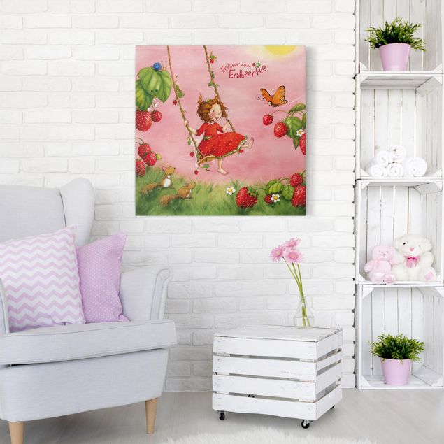 Telas decorativas borboletas Little Strawberry Strawberry Fairy - Tree Swing