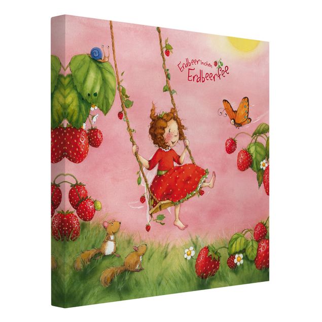 Quadros rosas Little Strawberry Strawberry Fairy - Tree Swing