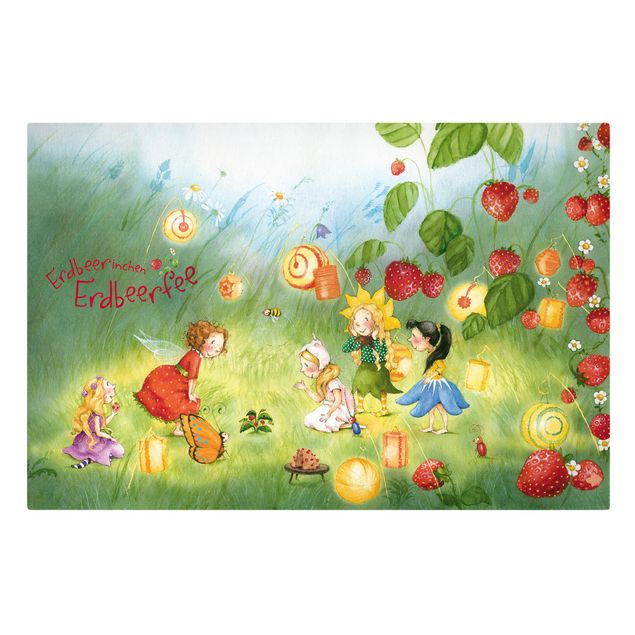 quadros para parede Little Strawberry Strawberry Fairy - Lanterns