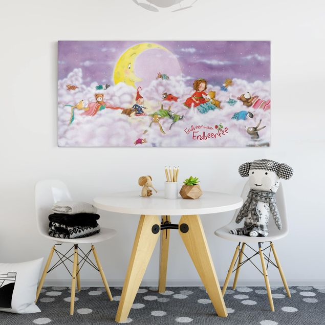 quadros modernos para quarto de casal Little Strawberry Strawberry Fairy - Above The Clouds