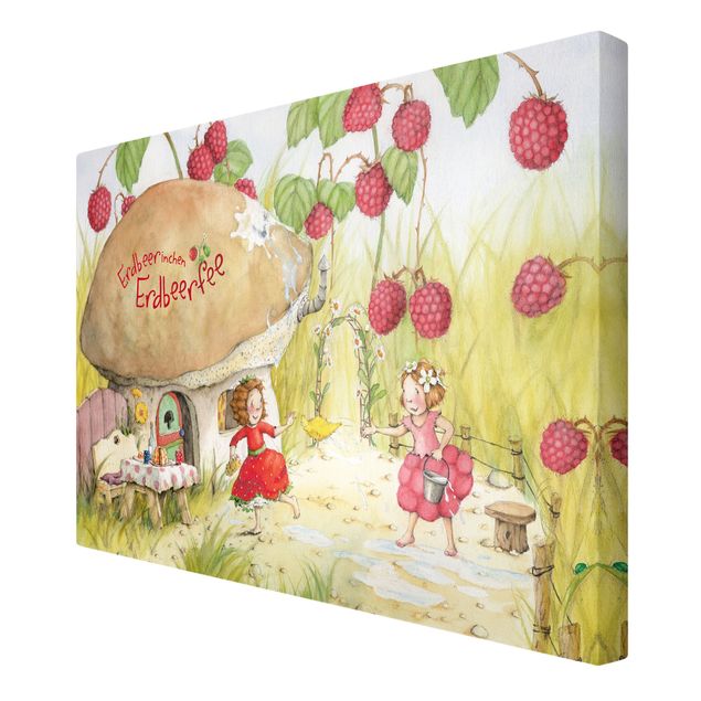 telas decorativas para paredes Little Strawberry Strawberry Fairy - Under The Raspberry Bush