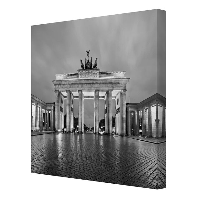 Telas decorativas cidades e paisagens urbanas Illuminated Brandenburg Gate II
