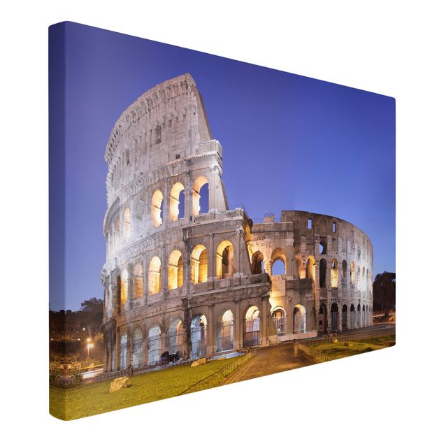 Telas decorativas cidades e paisagens urbanas Illuminated Colosseum