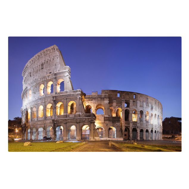 Quadros cidades Illuminated Colosseum