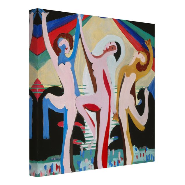 Telas decorativas réplicas de quadros famosos Ernst Ludwig Kirchner - colour Dance