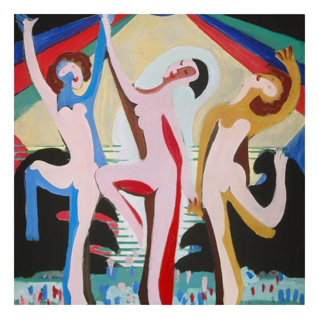 Quadros famosos Ernst Ludwig Kirchner - colour Dance
