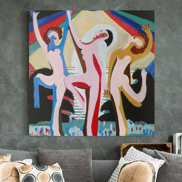 decoraçao para parede de cozinha Ernst Ludwig Kirchner - colour Dance