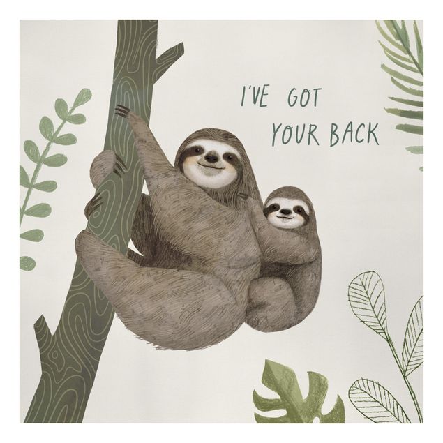 quadros para parede Sloth Sayings - Back