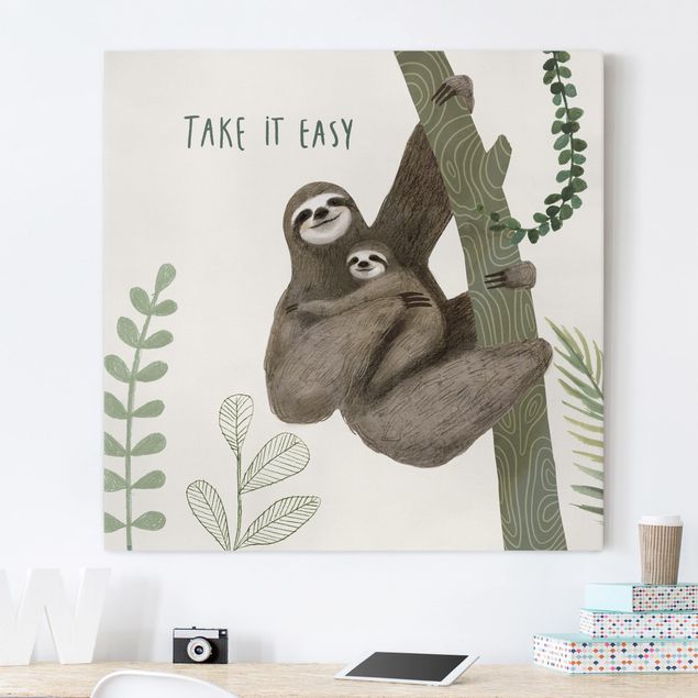 Telas decorativas frases Sloth Sayings - Easy