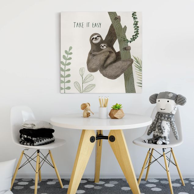 Telas decorativas animais Sloth Sayings - Easy